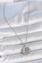 316L Steel Silver Color Chain Moon Sun Model Zircon Stone Detail Women's Necklace - - 2