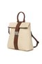 Manuel beige genuine leather backpack