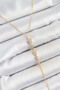 Brass Zircon Stone Inlaid Star Figured Y Model Gold Color Women's Necklace -