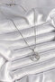 316L Steel Silver Color Chain Zircon Stone Star Locket Model Women's Necklace - - 2