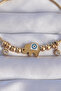 316L Steel Gold Color Zircon Stone Evil Eye Elephant Design Bracelet - - 2