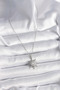 316L Steel Silver Color Chain Zircon Stone Sun Model Women's Necklace - - 2
