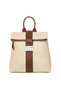 Manuel beige genuine leather backpack - 2