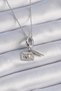 316L Steel Silver Color Heart Detail Letter Figure Charm Model Women's Necklace -