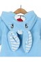 Baby Boy 0-9 Months Hooded Ears Detailed Rabbit Themed Zippered Welsoft Winter Thick Jumpsuit - 4