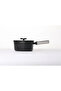 Apex Ceramic Black Casserole with Glass Lid 18 cm - 8