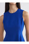Lcw Vision Blue Crew Neck Waist-Fitted Mini Dress - 3
