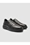 Genuine Leather Fur Black Men's Sports Shoes