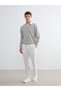 Rmz Clothing Season Deals Gray Contrast Polo Collar Men's Sweatshirt - 2