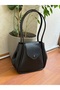 Women's Shoulder Bag with Snap Fasteners on the Sides - 3