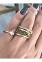 Multi Green Stone Detailed Ring Model Ring - 3