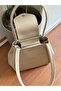 Women's Shoulder Bag with Snap Fasteners on the Sides - 4