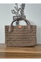 Brown Hand-Knitted Paper Rope Bag - 6
