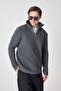 Men's Oversize Zippered Fishing Knitwear Sweater - 2