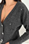 Women's Floral Embroidered Buttoned Premium Cardigan – Romantic & Elegant Style - 5