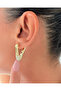 Steel Triangle Stone Earrings - 5
