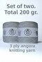 3-Ply, Gray Angora Knitting Yarn (200 Gr.)