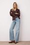 Blue Stitching and Pocket Detail Low Rise Wide Leg Jeans Twoaw26Je00206 - 2