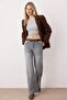Gri Yüksek Bel Comfort Paçası Kesikli Wide Leg Palazzo Jeans TWOAW26JE00081 - 2