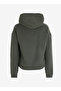 سترة نسائية بقلنسوة وياقة مستقيمة بلون كاكي فاتح 251 LCF 241013 LANEY A. HAKİ - 2