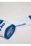 Retro Dark Blue Blue White Unisex Sports & Lifestyle Towel Sole Organic Cotton Socks - 3