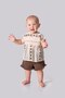 Baby Girl Summer Şile Diaper Set – Ruffle Detailed Shorts, Short Sleeve Cotton Top Children's Set - 8