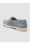 Renavex Monamae 100% Genuine Leather Blue Suede Women's Casual Boat Shoes - 5
