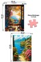 2 Pcs 1000 Piece Puzzle - Peaceful Landscape and Mountain Lake Town - 2