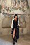 Neria Double Color Trench Coat with Belted Sleeves Tns-3922 - 3