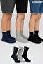 Boy's Socks with Coat of Arms Pattern, Pack of 6