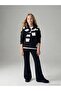 Black Polo Neck Girls' Tracksuit Set (W5)
