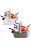 3.4 Gallon (13L) 2pcs Large Plastic Water Bucket with Handle for House Cleaning, Laundry Basket,