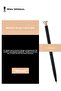 قلم حبر جاف فاخر بتصميم كريستالي صغير باللون الأسود - 2