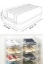 5 Pieces Men's Shoe Box - Transparent Shoe Organizer Storage Box Organizer Travel Box - 5