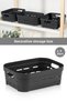 Perforated Decorative Pyramid Storage Box - Closet Organizer Multi-Purpose Organizer 2.8 Lt Anthracite