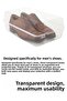 5 Pieces Men's Shoe Box - Transparent Shoe Organizer Storage Box Organizer Travel Box - 3