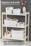2-Piece Perforated Decorative Pyramid Storage Box - Closet Organizer Multi-Purpose Organizer 5 Lt White - 3