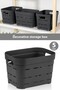 Perforated Decorative Pyramid Storage Box - Inside Cabinet Organizer Organizer Box 5 Lt Anthracite