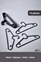 10 Pieces Clothes Hanger Scarf Hanger Shirt T-Shirt Hanger Unbreakable Set Black