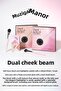 Blush and Highlighter Palette + Brush Set Dual Cheek Beam Set (02 Peach Fuzz) - 7
