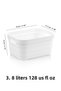 3 Pieces Decorative Pyramid Storage Box - Closet Interior Organizer Organizer Box 3.8 Liters White - 5