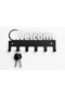 Metal Welcome Written Metal Keychain Hanger |   Wall Mounted Stylish Key Holder Decorative Key Hanger Key Rack Wall Key Holder Key Organizer Entrance Hall Doorway Key Collector - 4