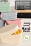 Set of 2 Snack Containers with Lids - Round Children's Snack Baby Nutrition Food Container 150ml Beige - 3