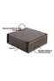 Coasters, Set of 6, Desktop Square Cup Coaster, Vegan Faux Leather, 11X11 Cm., Brown - 2