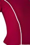 Bordo Teen Kontrast Biye Detaylı Fitted/Vücuda Oturan Fermuarlı Yaka Esnek Örme Bluz TBBAW26AF00041 - 7
