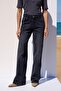 More Sustainable Siyah Rejeneratif Pamuk Normal Bel Wide Leg Jeans TWOAW26JE00219 - 3