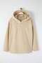 Bej Kapüşonlu Kalın Polar Örme Büyük Beden Sweatshirt TBBAW23AO00064 - 5