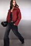 Bordo Oversize Kalıp Süet Bomber İnce Ceket Mont TWOAW26MO00125 - 2