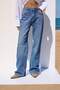 More Sustainable Mavi Rejeneratif Pamuk Normal Bel Wide Leg Geniş Paça Jeans TWOAW26JE00225 - 3
