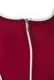 Bordo Teen Kontrast Biye Detaylı Fitted/Vücuda Oturan Fermuarlı Yaka Esnek Örme Bluz TBBAW26AF00041 - 6